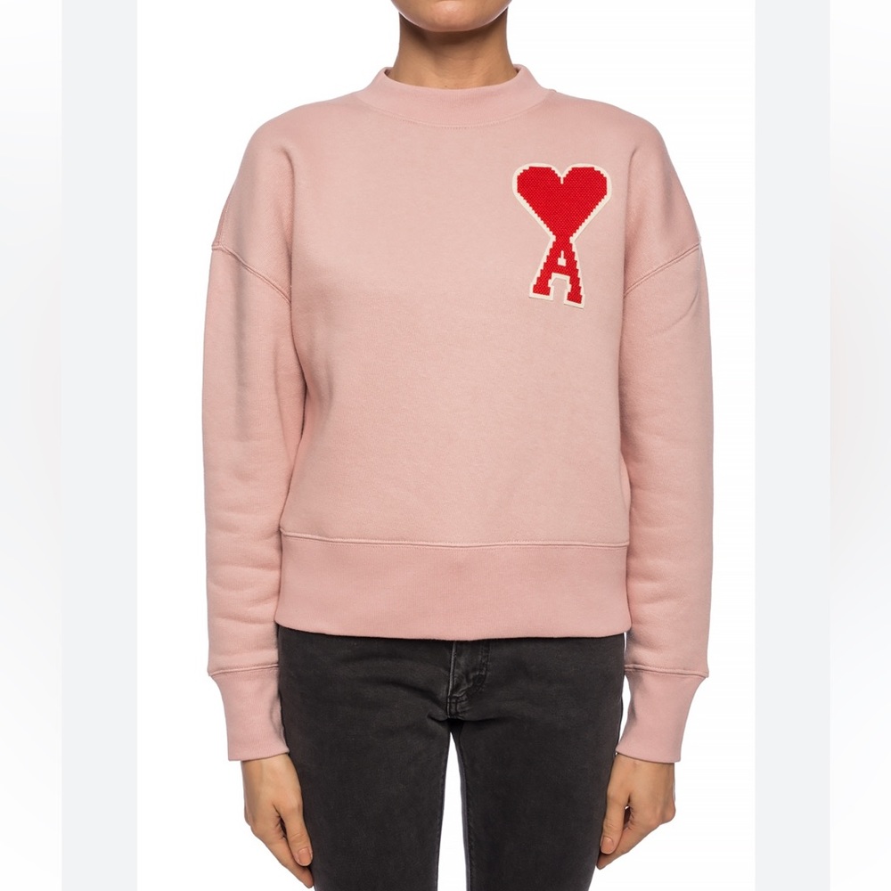 Ami Paris pink logo sweatshirt